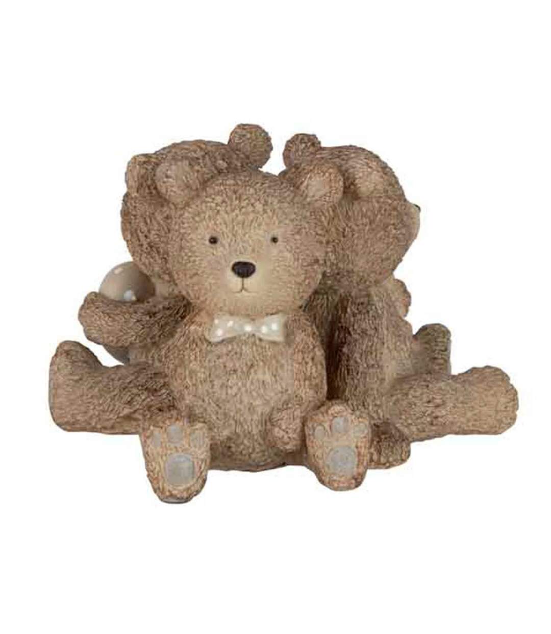 Statuette Déco Enfant 3 Ours 17cm Marron-2