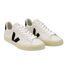 Womens/ladies Campo Leather Trainers White Black Veja-4