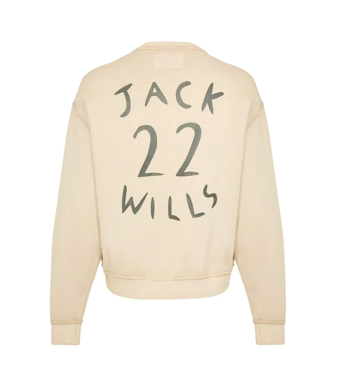 Mens Logo Crew Neck Relaxed Fit Long-sleeved Jumper Putty Jack Wills-2