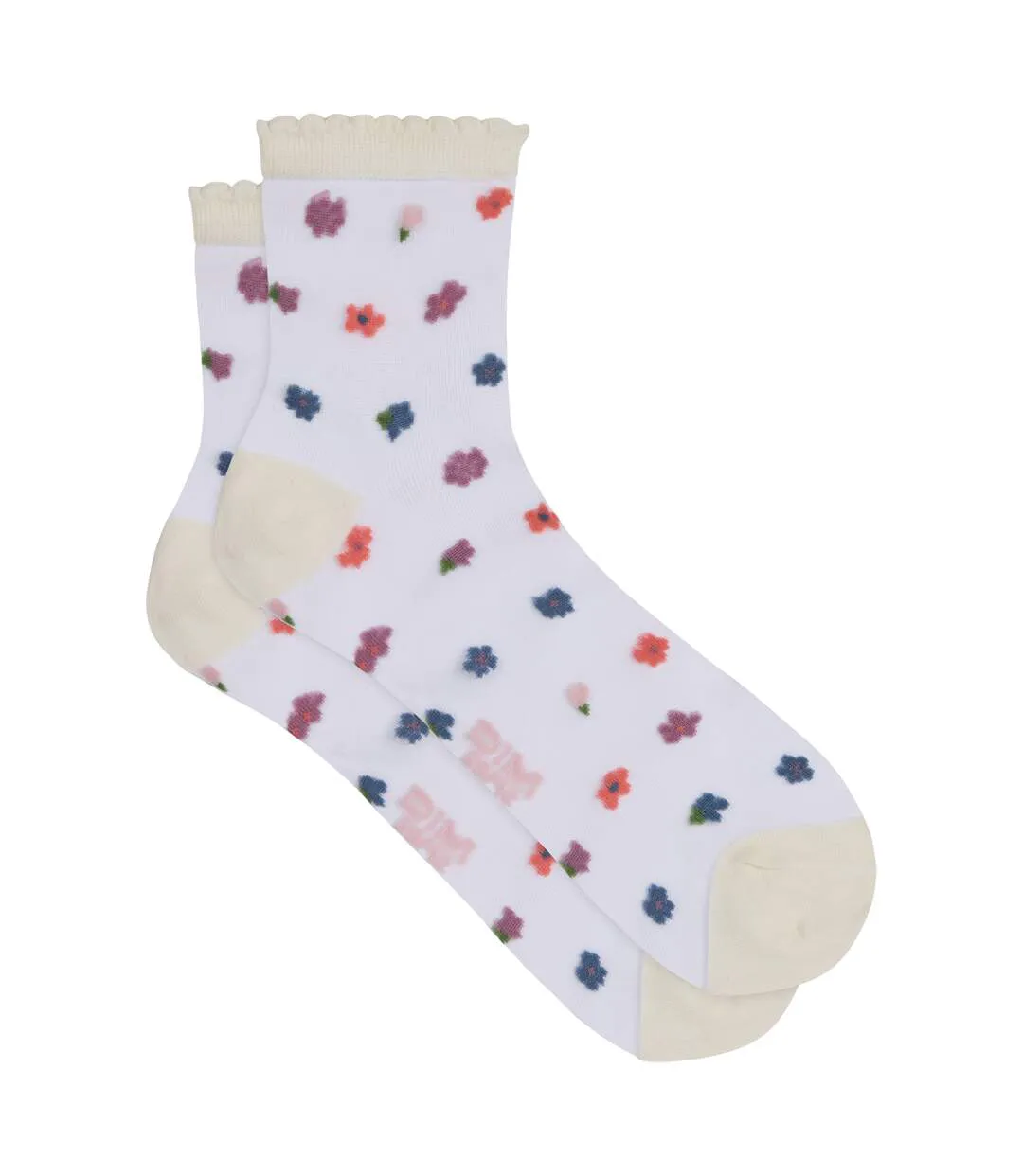 Chaussettes transparentes Socks Petal-3