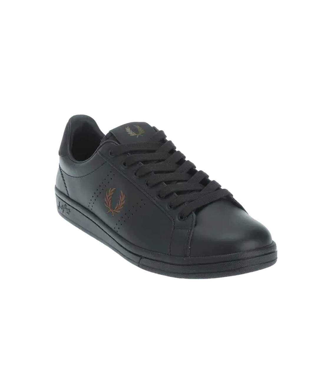 Unisex adult b721 leather trainers black Fred Perry-1