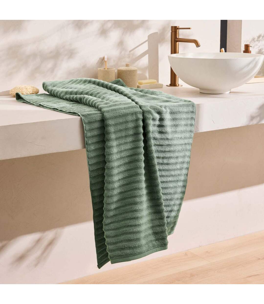 Drap de Bain Maya 90x150cm Vert Sauge-4