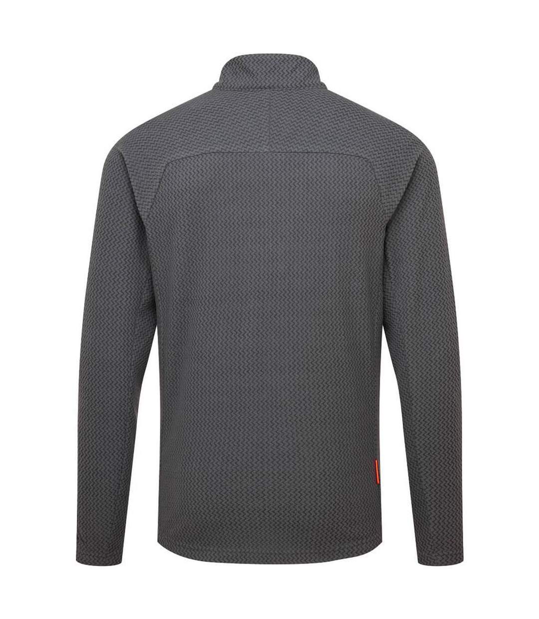 Mens Ev4 Textured Fleece Jacket Black Portwest-3
