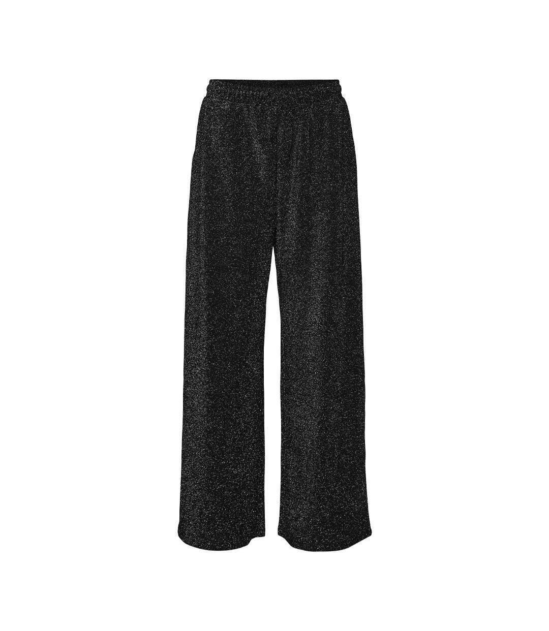 Pantalon paillette fluide noir femme vero moda-1