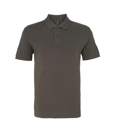 Asquith & Fox Mens Plain Short Sleeve Polo Shirt (Slate)