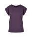 T-shirt Femme Violet Foncé Build Your Brand-1