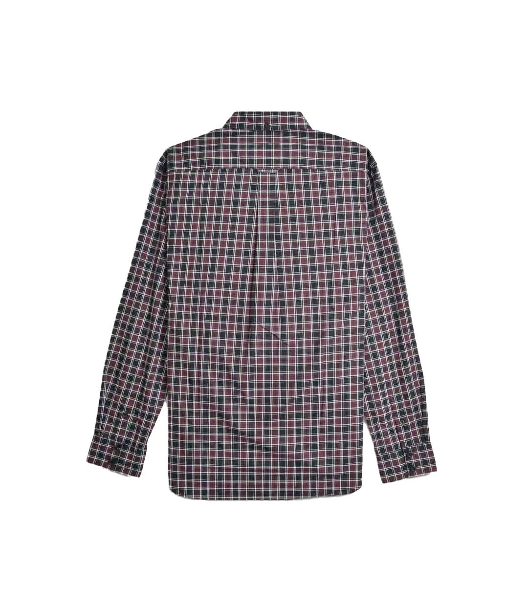 Chemise Manches Longues Motif/style À Carreaux Homme Bordeaux Noir Lambretta-3