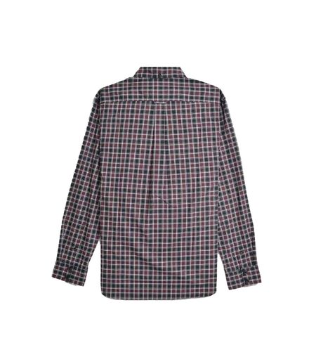 Chemise Manches Longues Motif/style À Carreaux Homme Bordeaux Noir Lambretta