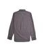 Chemise Manches Longues Motif/style À Carreaux Homme Bordeaux Noir Lambretta-3