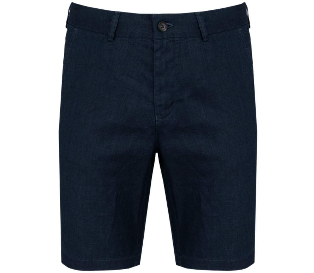 Bermuda en lin - Homme - PATS711 - bleu marine-1