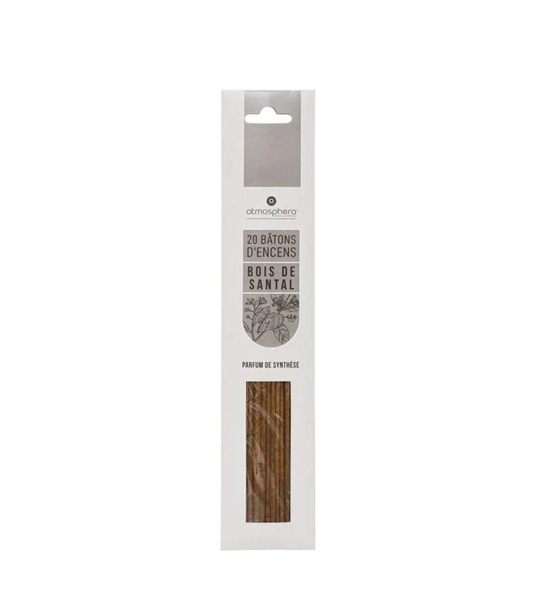 Lot de 20 Bâtons d'Encens 25cm Bois Santal-1