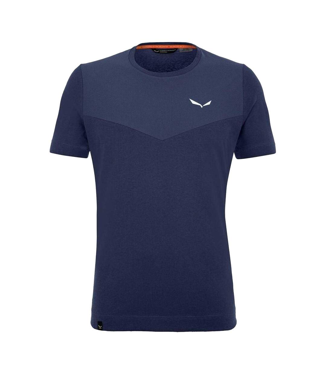 Mens Crew Neck Regular T-shirt Navy Blazer Salewa-1