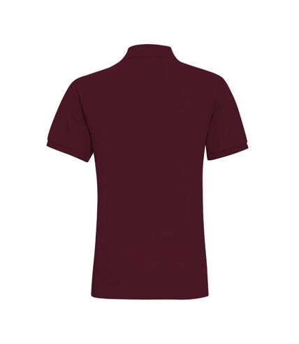 Asquith & Fox Mens Plain Short Sleeve Polo Shirt (Burgundy)