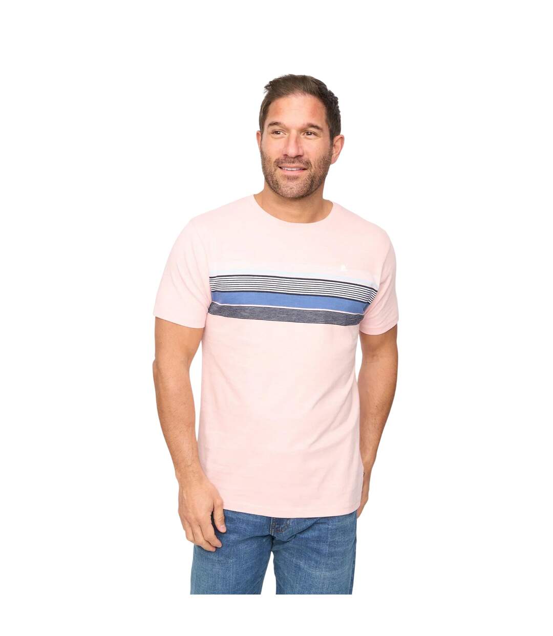 T-shirt Laylen Homme Rose À Rayures Bewley & Ritch-2