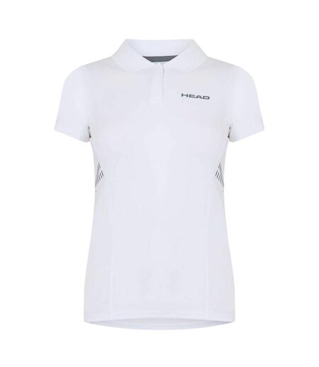 Polo Motif/style Logo Club Femme Bleu Clair Head