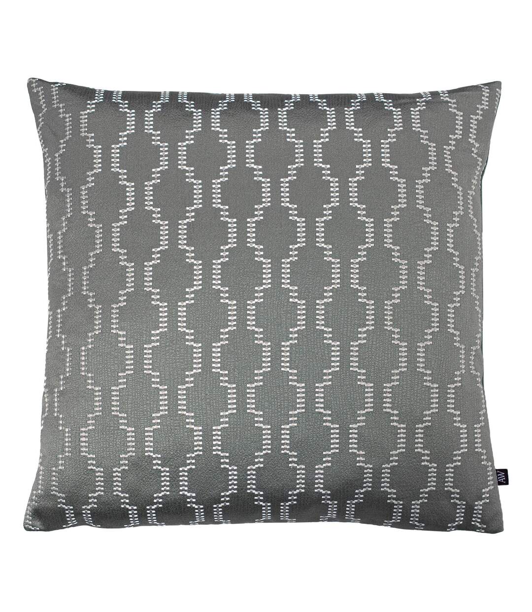 Nash embroidered cushion cover 50cm x 50cm fog/dark grey Ashley Wilde-1