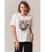 T-shirt à manches courtes imprimé animalier pour femme TIGER