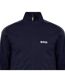 Mens Mock Neck Track Jacket Navy White Boss-3