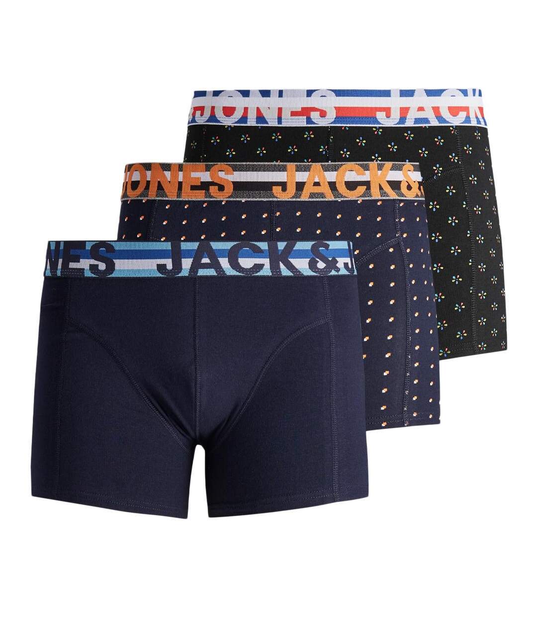 X3 Boxers Noir/Marine Homme Jack & Jones Trunks 3 - L-1