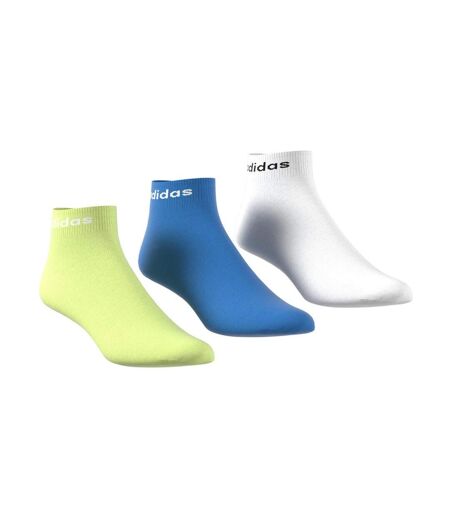 x3 Chaussettes Bleu/vertes/Blanches Mixte Adidas Ankle - 46/48