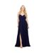 Krisp Womens/Ladies Strappy Gathered Front Maxi Dress (Navy)