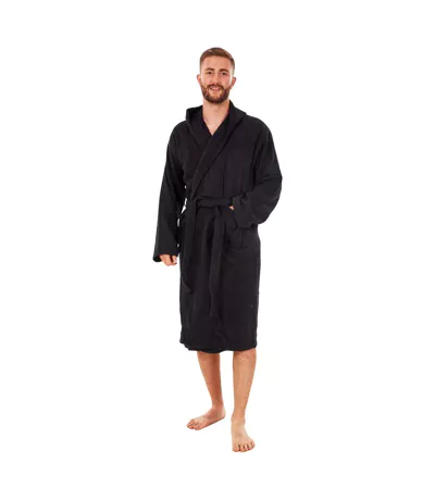 Robe De Chambre Motif/style Uni Homme Noir Keanu