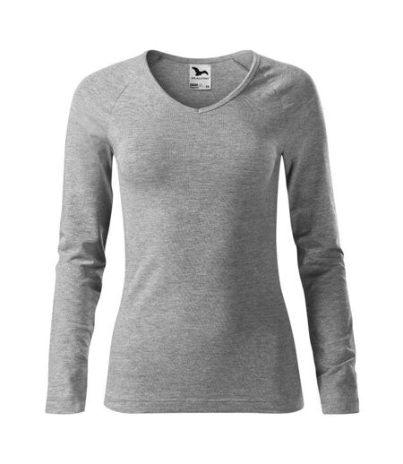 T-shirt Manches Longues Elegance Femme Gris Malfini