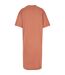 Robe T-shirt Motif/style Long Femme Terre Cuite Urban Classics-2