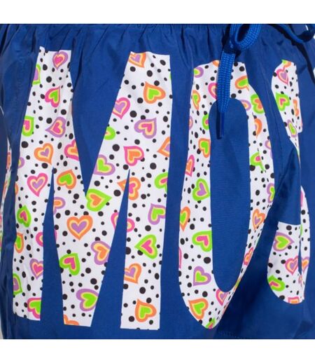 Short De Bain Motif/style Floral Homme Bleu Vif Moschino