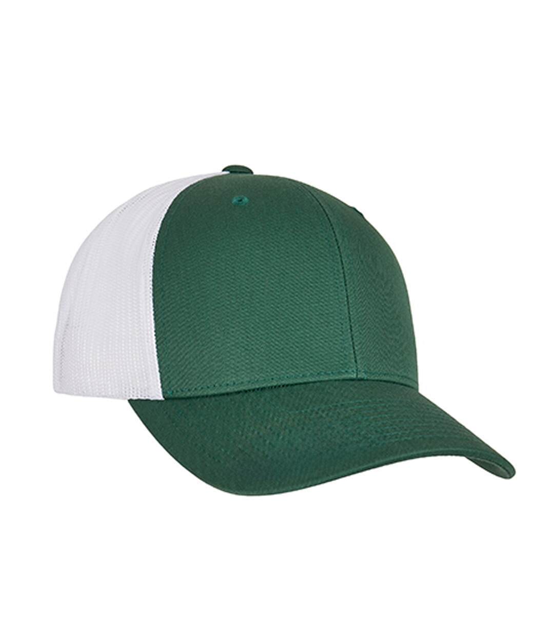 Casquette Trucker Motif/style Rétro Vert Blanc Flexfit-2