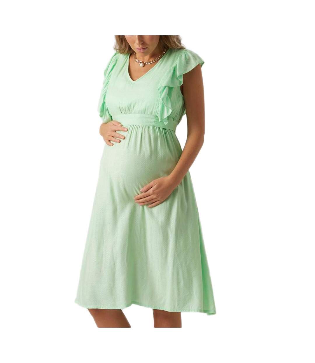 Robe Verte Femme Mamalicious Mary Frill - L