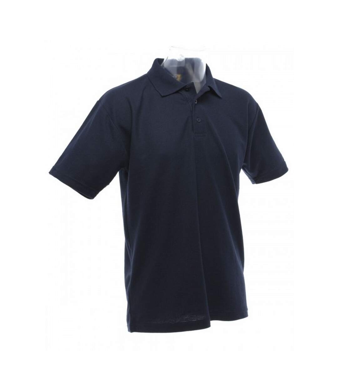 UCC 50/50 Mens Plain Piqué Short Sleeve Polo Shirt (Navy Blue) - UTBC1194-2