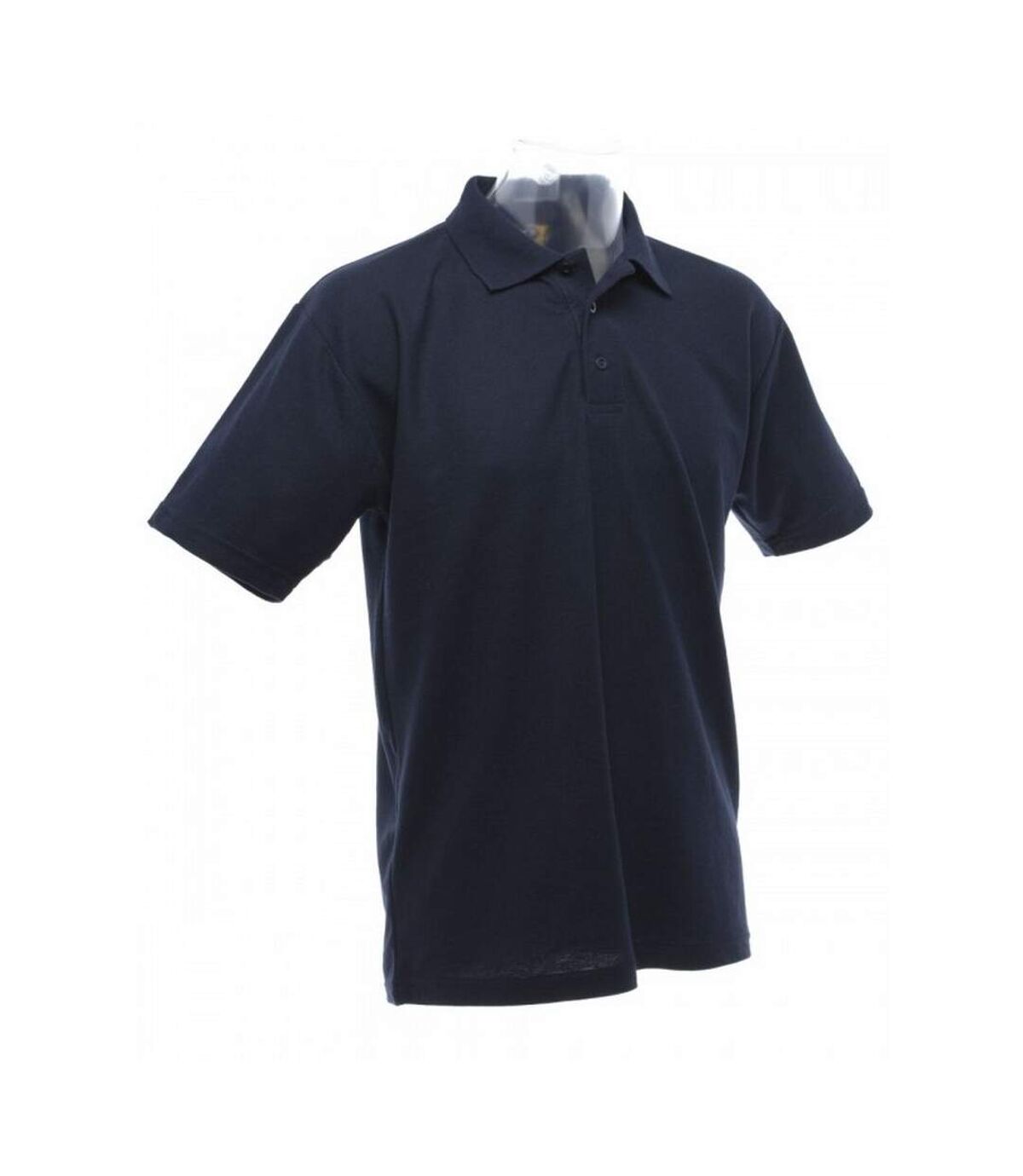 UCC 50/50 Mens Plain Piqué Short Sleeve Polo Shirt (Navy Blue)