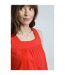 Womens/ladies chelle organic cotton square neck vest top tango red Weird Fish-4