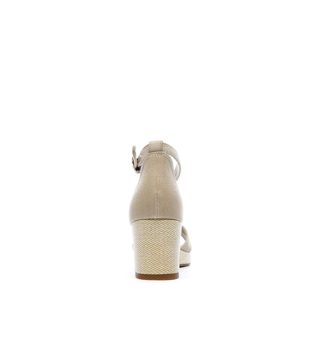Sandales beige femme tommy hilfiger flag criss-cros-3