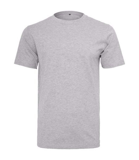 Build Your Brand Mens Short Sleeve Round Neck T-Shirt (Heather Gray)