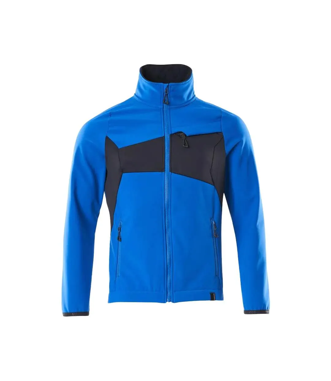 Mens Accelerate Soft Shell Jacket Azure Blue Dark Navy Mascot-1
