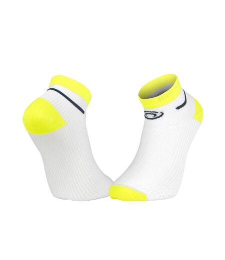 Chaussettes blanc/jaune homme bv sport light run