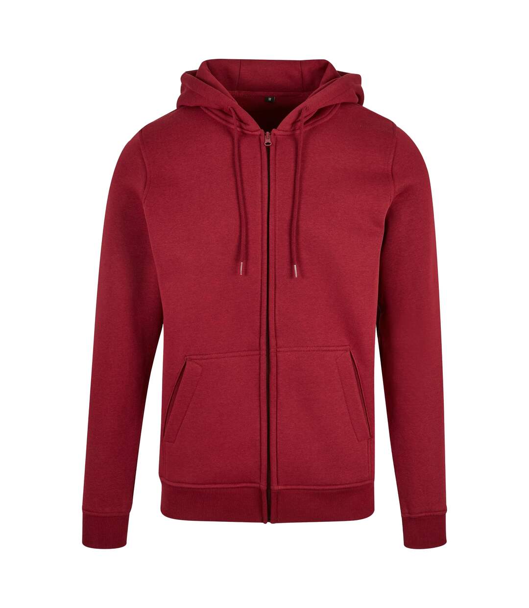 Sweat À Capuche Zippé Lourd Pour Hommes Bourgogne Build Your Brand-2