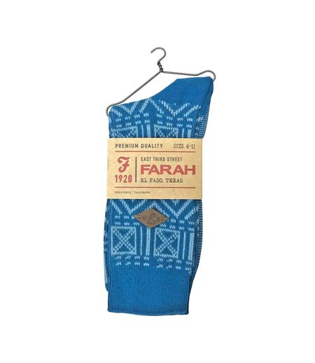2 Pack Mens Aztec Patterned Cotton Formal Dress Socks