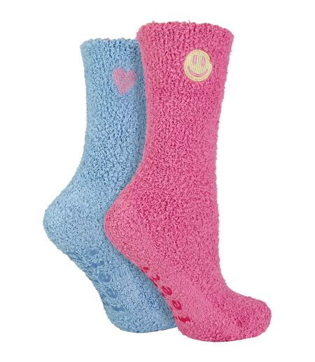 Wildfeet - 2 Pairs Ladies Cosy Lounge Socks