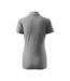 Womens/ladies Pique Polo Shirt Dark Grey Melange Malfini-2
