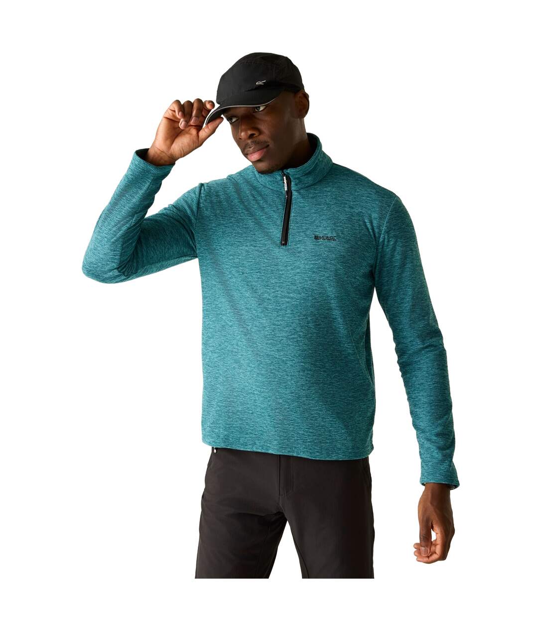 Mens Thompson Marl Half Zip Fleece Jacket Arctic Regatta-1