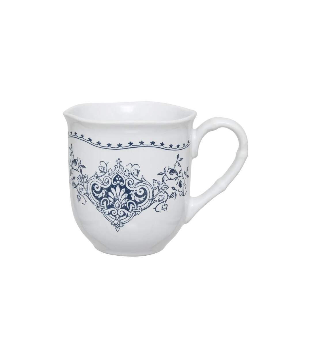 Lot de 6 Mugs en Céramique Little Cottage 32cl Blanc-2