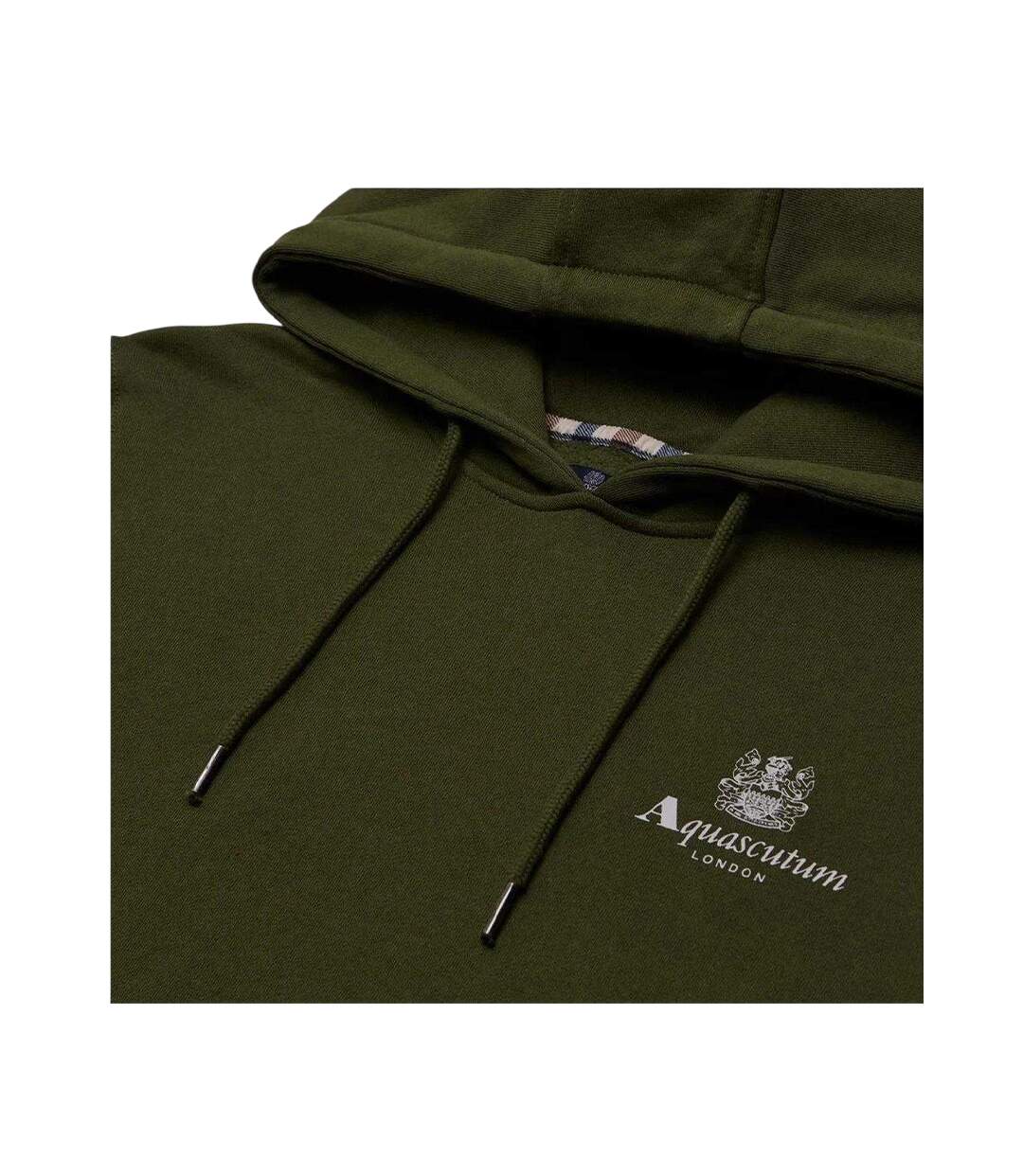 Mens Active Big Logo Hoodie Green Aquascutum-4