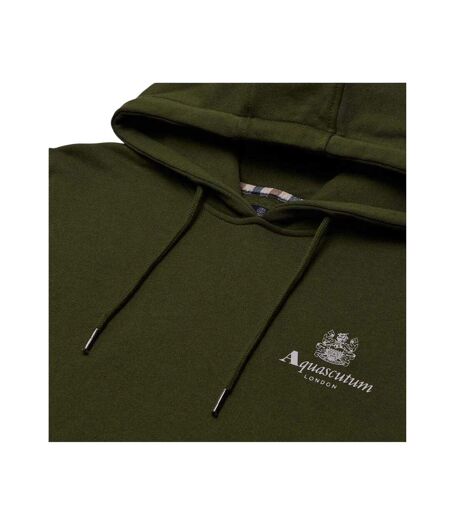 Mens Active Big Logo Hoodie Green Aquascutum