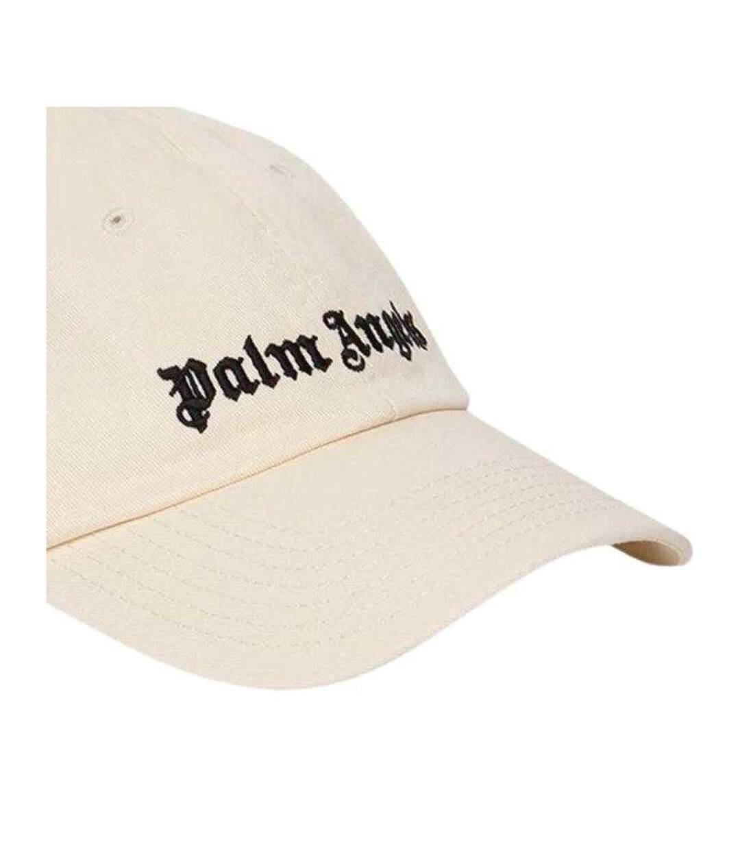 Classic Logo Cotton Baseball Cap Cream Palm Angels-3