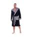 Robe De Chambre Homme Noir Gris Keanu-2