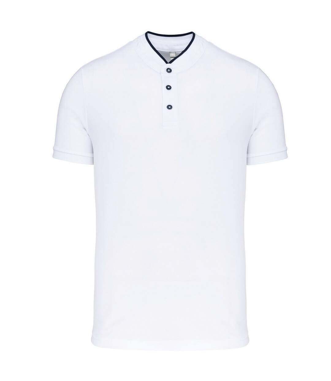 Polo homme col mao - manches courtes - K223 - blanc