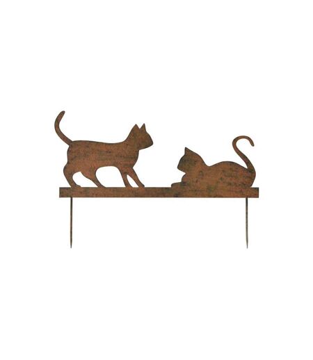 Silhouette en fer Chats 48 x 22 cm